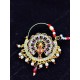 Bridal Nath Nose Ring Peacock Design In Pink Colour NR-22