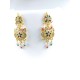 Maharani Haar with earrings kundan and pearl design, big star motive (MH-120-007)