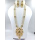 Maharani Haar with earrings kundan and pearl design 8 circles pendant with chakri motive (MH-170-002)