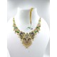 Micro gold plated AD necklace in  multi colour 