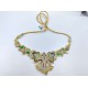 Micro gold plated AD necklace in  multi colour 