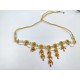 Micro gold plated 7 pandent chik set AD necklace 