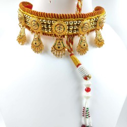 Micro gold chokers ad diamond TUSY necklace red colour 