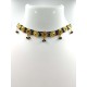 3 line crystal chokers 9 meena pandent in black colour