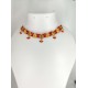 3 line crystal chokers 9 pandent in red colour
