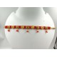 3 line crystal chokers 9 pandent in red colour