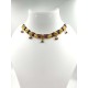 3 line crystal chokers 9 pandent in mehroon colour