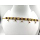 3 line crystal chokers 9 pandent in mehroon colour