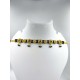 3 line crystal chokers 9 meena pandent in black colour