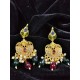 Traditional 5 Line Pearl and Gold Necklace Set with Matching Earrings MH002