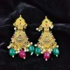 Rani Har In 5 Line With Matching Earrings In Big Pandent Flower Design In Multi Colour MH005