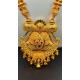 Traditional Gold Temple Necklace with Peacock Pendant Design MH007