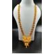 Traditional Gold Gerua Necklace with Intricate Pendant Design MH009