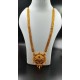 Traditional Gold Temple Gerua Necklace with Intricate Pendant Design MH010