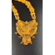 Traditional Gold Gerua Necklace with Intricate Kalash Pendant Design MH008