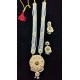 Maharani Haar with earrings kundan and pearl design 8 circles pendant with chakri motive (MH-170-002)