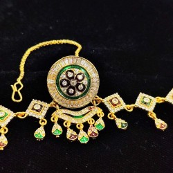 AD Rakhdi 5 leafs flower design in mehroon green multi colour RK-001