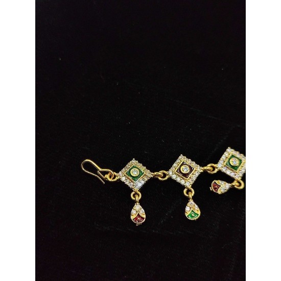 AD Rakhdi 5 leafs flower design in mehroon green multi colour RK-001