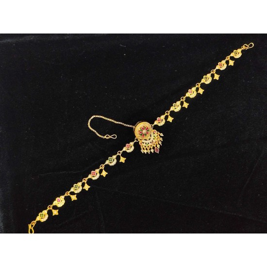 AD Rakhdi pink circles design in multi colour RK-002