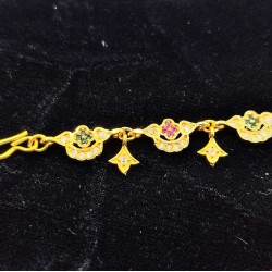 AD Rakhdi pink circles design in multi colour RK-002