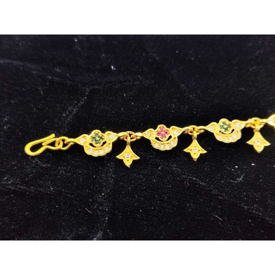 AD Rakhdi pink circles design in multi colour RK-002