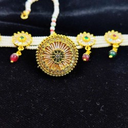 AD shishfool Mathapatti with rakhdi crystal design in multi colour SF-013