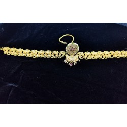 AD Rakhdi flower design with peacock jhela in  multi colour RK-004