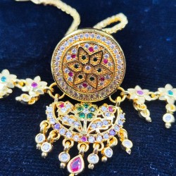 AD Rakhdi star design with matching jhela in multi colour RK-005