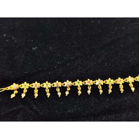 AD Rakhdi star design with matching jhela in multi colour RK-005