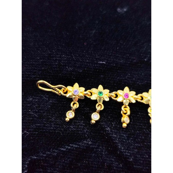 AD Rakhdi star design with matching jhela in multi colour RK-005