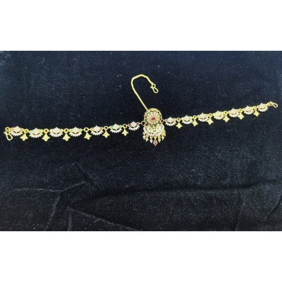 AD Rakhdi  flower design with flower shape jhela in multi colour RK-008