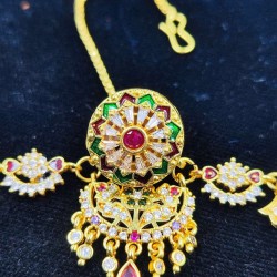 AD Rakhdi  flower design with flower shape jhela in multi colour RK-008