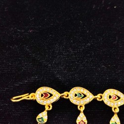 AD Rakhdi circles design with drop design jhela in multi colour RK-010