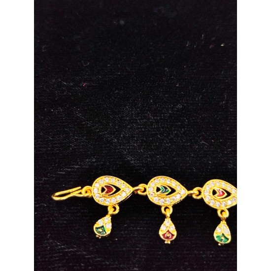 AD Rakhdi circles design with drop design jhela in multi colour RK-010