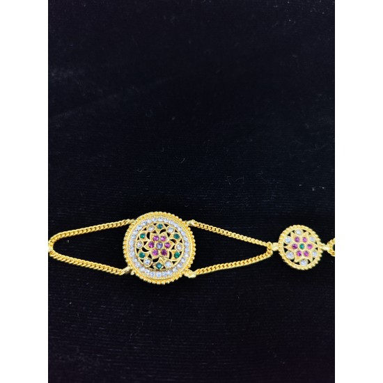 Shish fool flower design in pink green colour SF-001