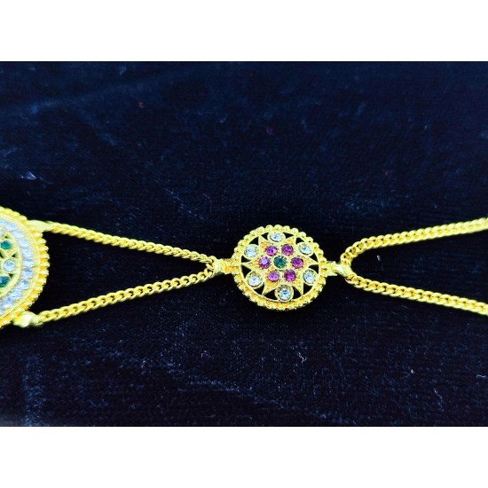 Shish fool flower design in pink green colour SF-001