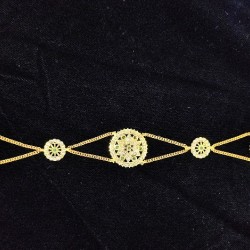 Shish fool Matha Patti star design in green colour SF-002