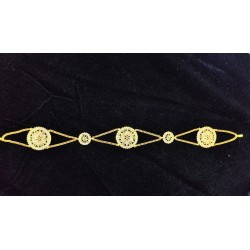 Shish fool Matha Patti star design in green colour SF-002