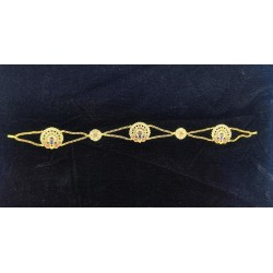 Shish fool Matha Patti peacock design in multi colour SF-003