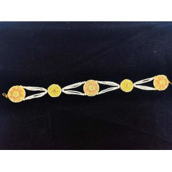 Shish fool Matha Patti moti flower design in multi colour SF-004