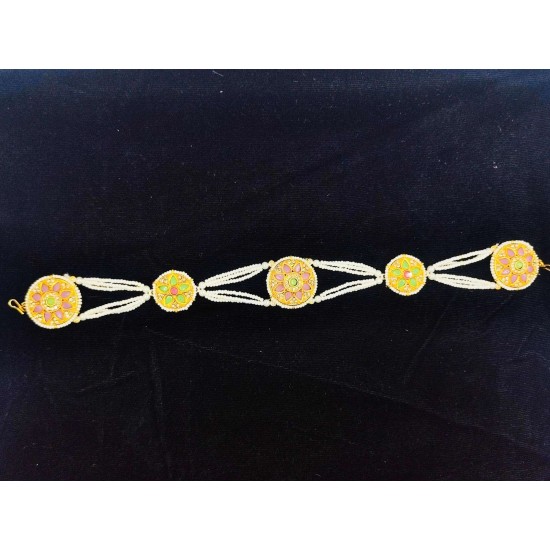 Shish fool Matha Patti moti flower design in multi colour SF-004