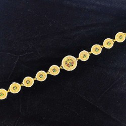 Shish fool Matha Patti moti 11 pandent peacock design in multi colour SF-007