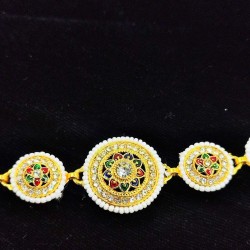 Shish fool Matha Patti moti 11 pandent flower design in multi colour SF-008