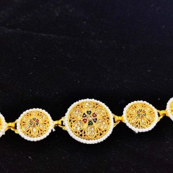 Shish fool Matha Patti moti 11 pandent sunflower design in multi colour SF-009