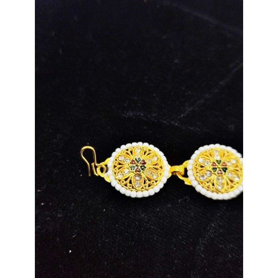 Shish fool Matha Patti moti 11 pandent sunflower design in multi colour SF-009