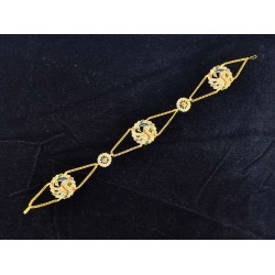 Shish fool Matha Patti peacock  feathers design in multi colour SF-010