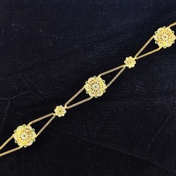 Shish fool Matha Patti mini flower design in  green colour SF-011