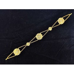 Shish fool Matha Patti mini flower design in  green colour SF-011