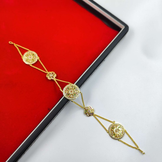 AD Shishfool Mathapatti Chakri Motif design in multi colour SF-019