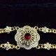 AD Shishfool Mathapatti Flower Motif Design With Star Chain In Red Colour SF-021
